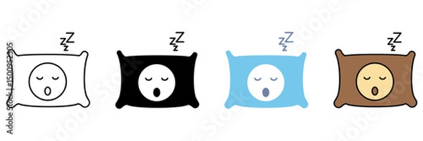 Fototapeta SLEEPING concept line icon. Simple element illustration.