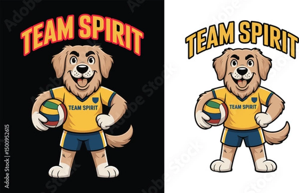 Obraz Golden retriever with volley ball