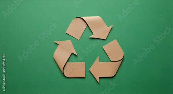 Obraz The recycling symbol, a beacon of environmental consciousness