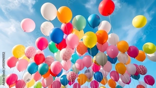 Obraz Colorful Balloons Diversity Symbol of Togetherness