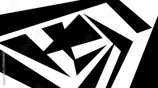 Obraz Futuristic Geometric Interface with Abstract Shapes