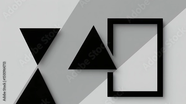 Obraz Futuristic Geometric Interface with Abstract Shapes