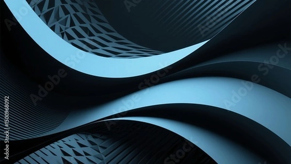 Obraz Futuristic Geometric Interface with Abstract Shapes