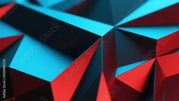 Obraz Futuristic Geometric Interface with Abstract Shapes