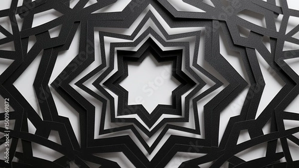 Obraz Futuristic Geometric Interface with Abstract Shapes