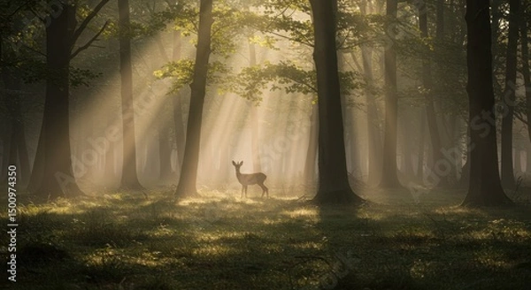 Obraz morning in the forest