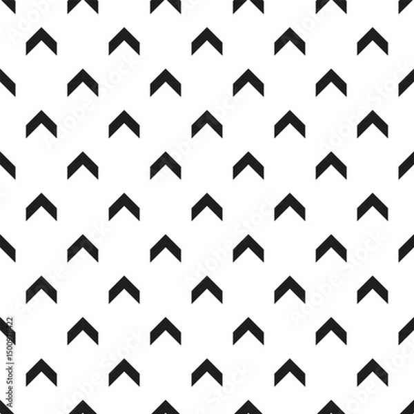 Fototapeta Arrow pattern seamless monochrome geometric