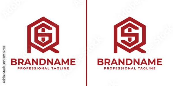 Fototapeta Letters RGI and RSI Hexagon Logo, for RGI, RIG, GRI, GIR, IRG, IGR, RSI, RIS, SRI, SIR, IRS, ISR, initials