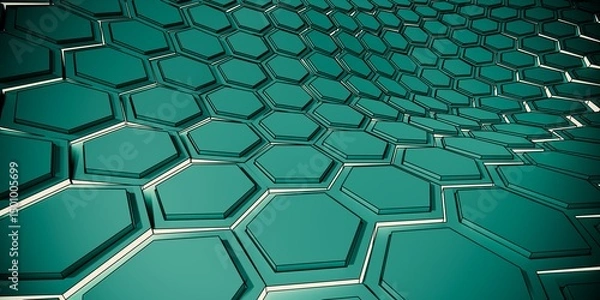 Obraz green hexagon background