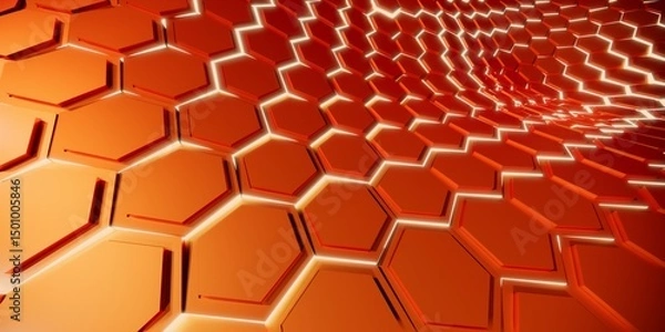 Obraz abstract background with hexagons