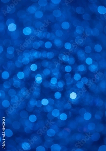 Obraz Abstract Blue Bokeh Background with Sparkling Light Effect