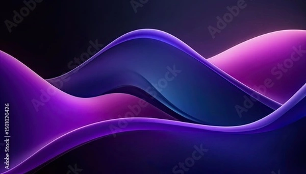 Fototapeta Vibrant waves form an abstract backdrop