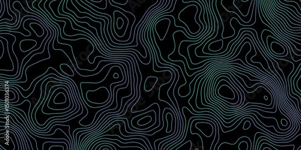 Obraz Abstract Topographic Contour Background. Modern Contour Pattern Background. Vector Map Lines. Topographic Flow map