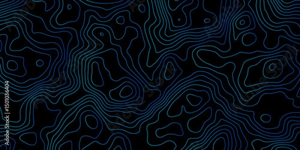 Obraz Abstract Topographic Contour Background. Modern Contour Pattern Background. Vector Map Lines. Topographic Flow map