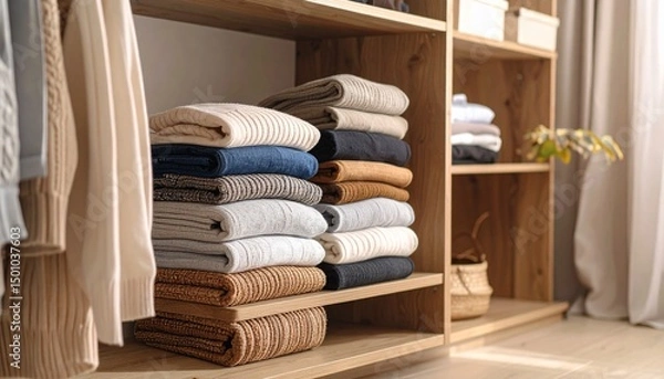 Obraz towels on a shelf