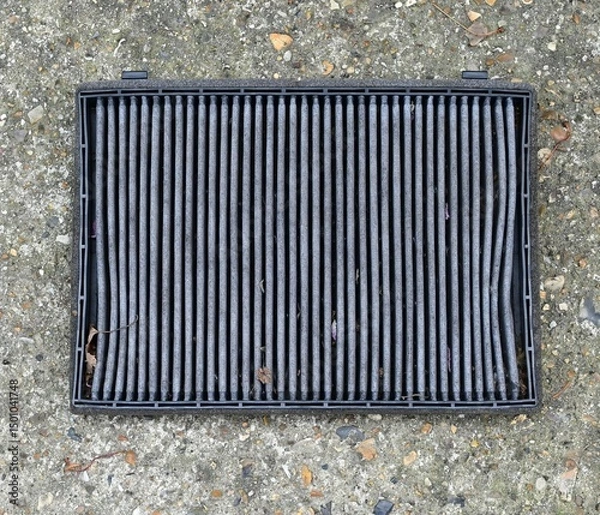 Fototapeta A Pollen/Cabin Filter from a Motor Car. 