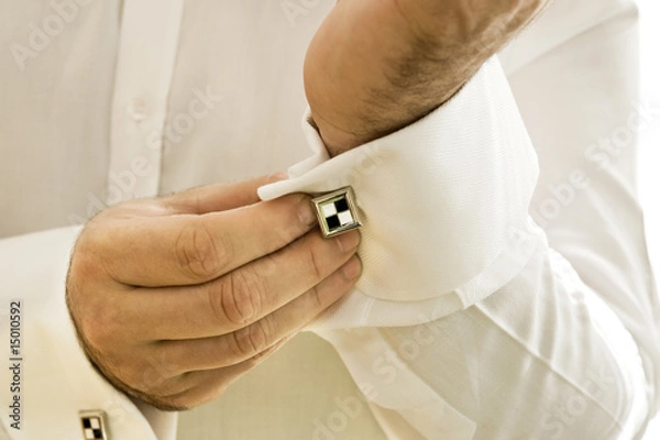 Obraz Man Wearing Cufflinks