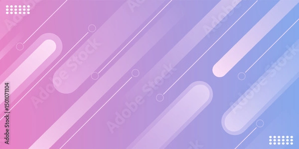 Fototapeta Modern banner background, pink and blue gradations, shape geometric,colorful,vector illustration.