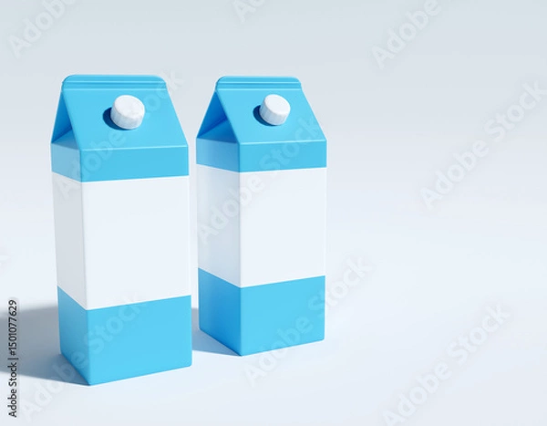 Obraz milk carton box 3D render