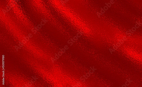 Fototapeta Vector red foil texture background. Abstract gradient bright and shiny light reflection rough texture surface. Vector illustration for background, backdrop, web, wallpaper, print and design artwork.