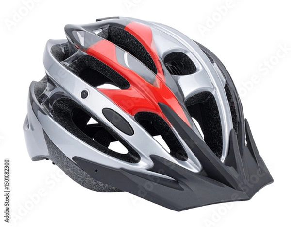 Fototapeta Bike helmet isolated on transparent or white background