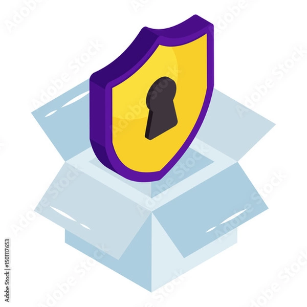 Fototapeta An editable design icon of security shield