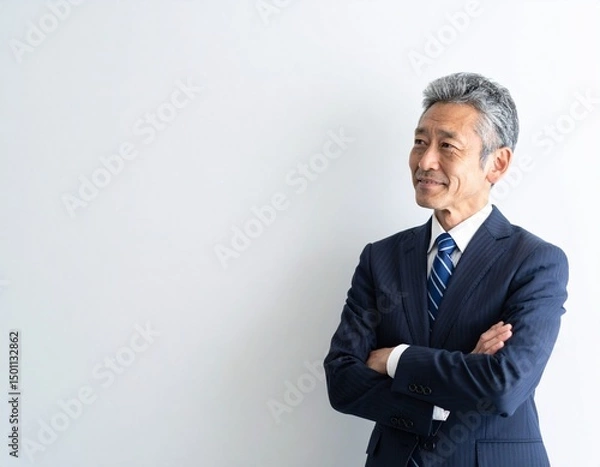 Fototapeta 白髪のシニア男性のポートレート