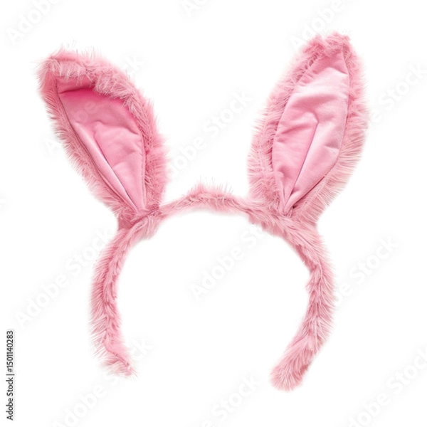 Fototapeta Pink bunny ears headband perfect for festive celebrations and playful costumes during springtime events and parties