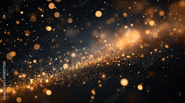 Fototapeta Creating a stunning gold glitter border rectangle for standard designs digital art studio environment elegant concept