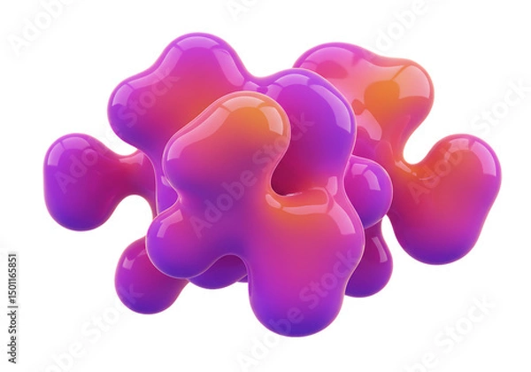 Fototapeta Protein Structure 3D Model