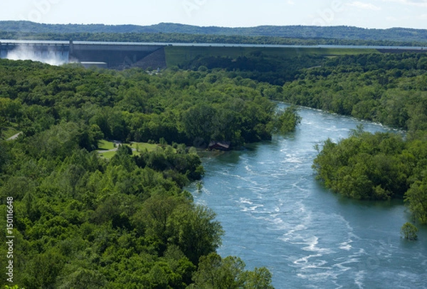 Obraz Floodgates Open on Table Rock Dam 2017