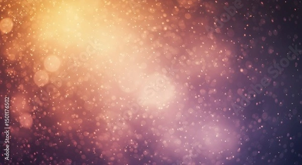 Fototapeta Abstract particle background with warm and cool color gradients and bokeh