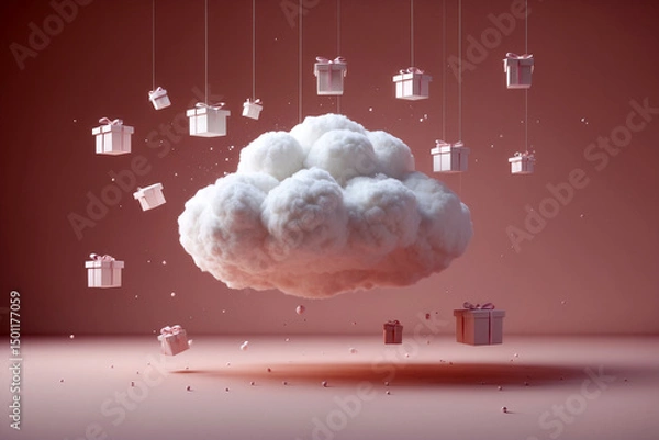 Fototapeta abstract background with clouds