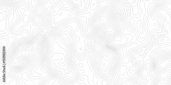 Fototapeta Abstract topography pattern seamless lines sea map modern design white background. Abstract digital topographic contour map concept space geometric strip grid line. Natural discovery of maps.