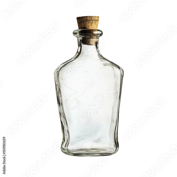 Fototapeta a old medieval bottle isolated on transparent background