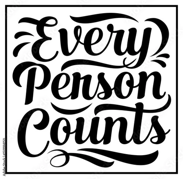 Fototapeta A motivational graphic with a vintage, script-style font. Perfect for posters, prints, or social media advertising, highlighting the importance of human value.