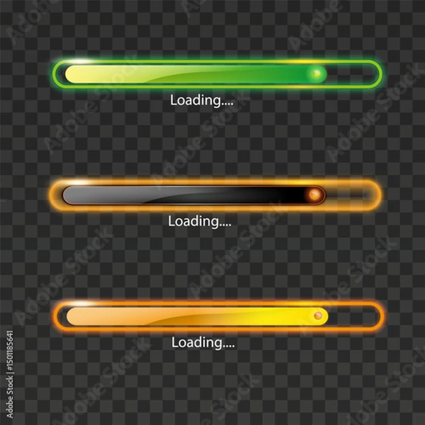 Fototapeta Preloaders and progress loading bars