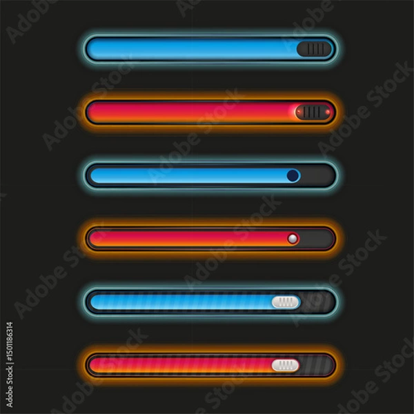 Fototapeta Preloaders and progress loading bars