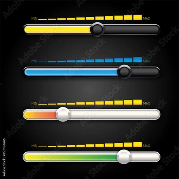 Fototapeta Preloaders and progress loading bars