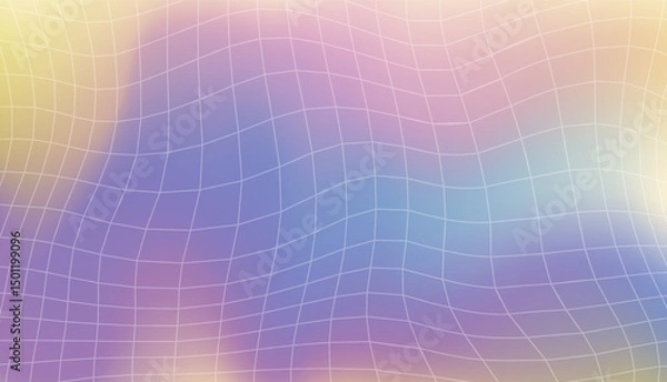 Obraz Free gradient and distorted grid background