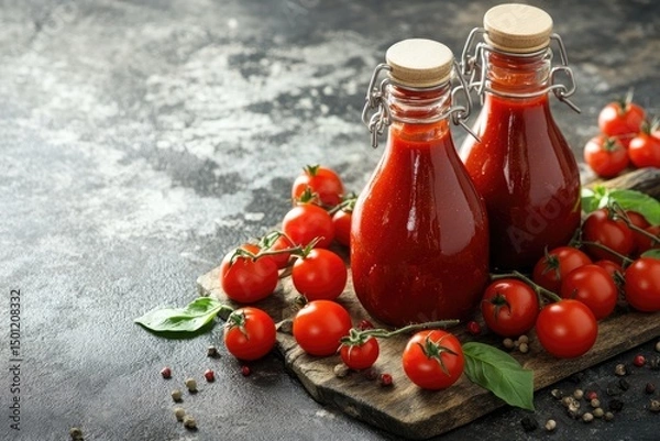 Obraz tomato paste and olive oil mix