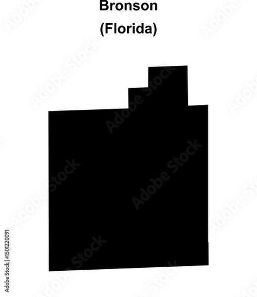 Obraz Bronson (Florida) blank outline map