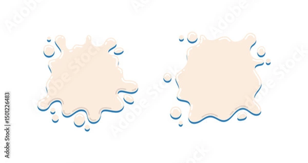 Fototapeta Set Colorful ink spots, Splash splatter abstract shape. Vector