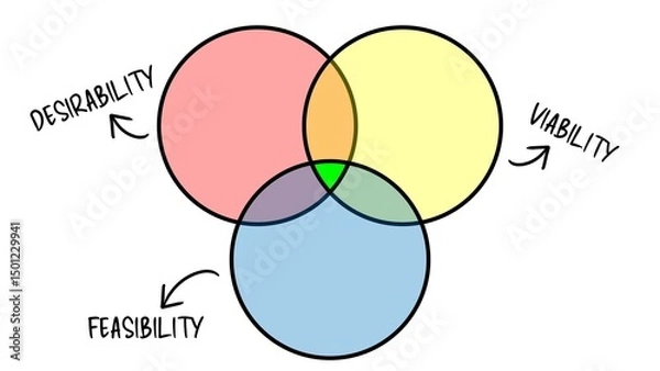 Obraz DVF framework: desirability, viability, and feasibility