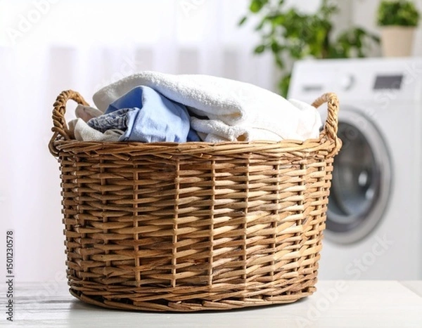 Obraz laundry basket with laundry