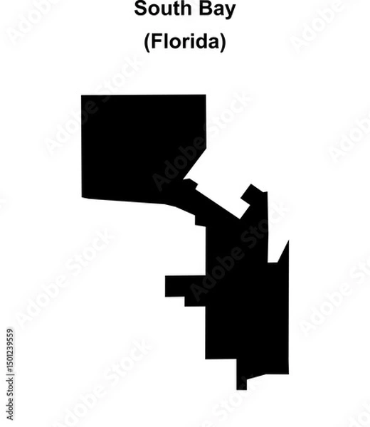 Obraz South Bay (Florida) blank outline map