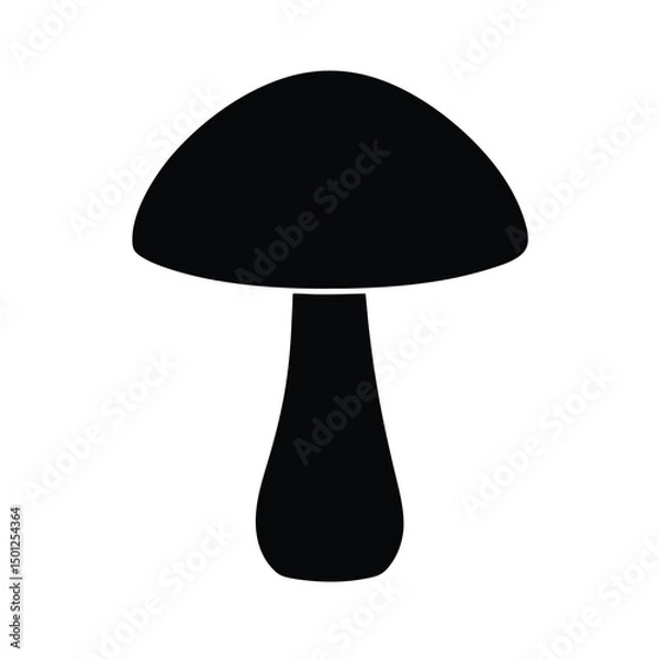 Obraz Mushroom vector silhouette