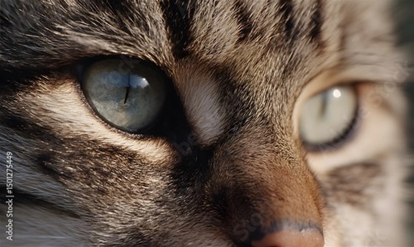 Fototapeta close up of a cat, Generative AI