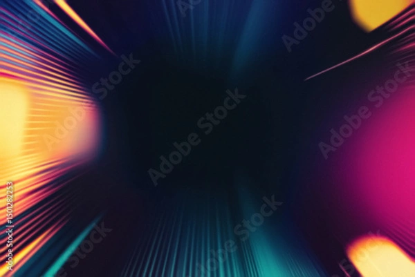 Obraz Colored Dance Portal Overlays with Dynamic Light Effects, Futuristic Motion Patterns, and Vibrant Neon Glows – Modern Cyberpunk Design for Nightlife and Creative Visual Projects