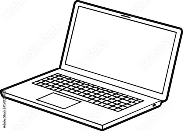 Obraz Laptop Computer Outline Graphic Design